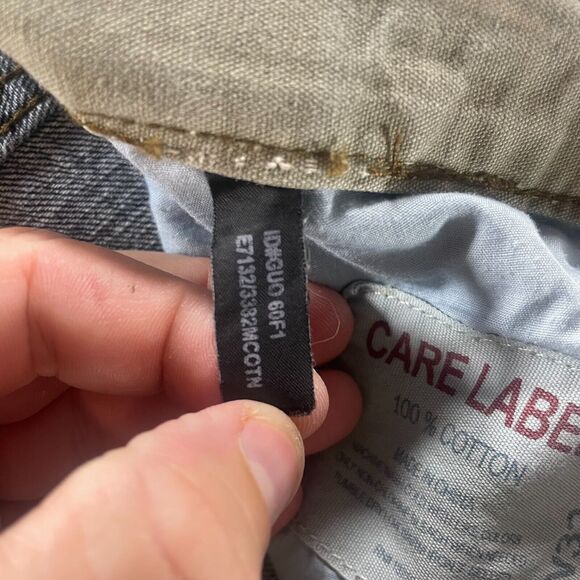 Express Jeans Mens 32x32 Blue Denim Pants Boot Cut Medium Wash Adult Cotton Logo - Picture 8 of 10